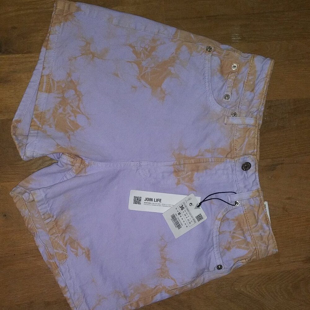 NWT Zara high-rise denim shorts